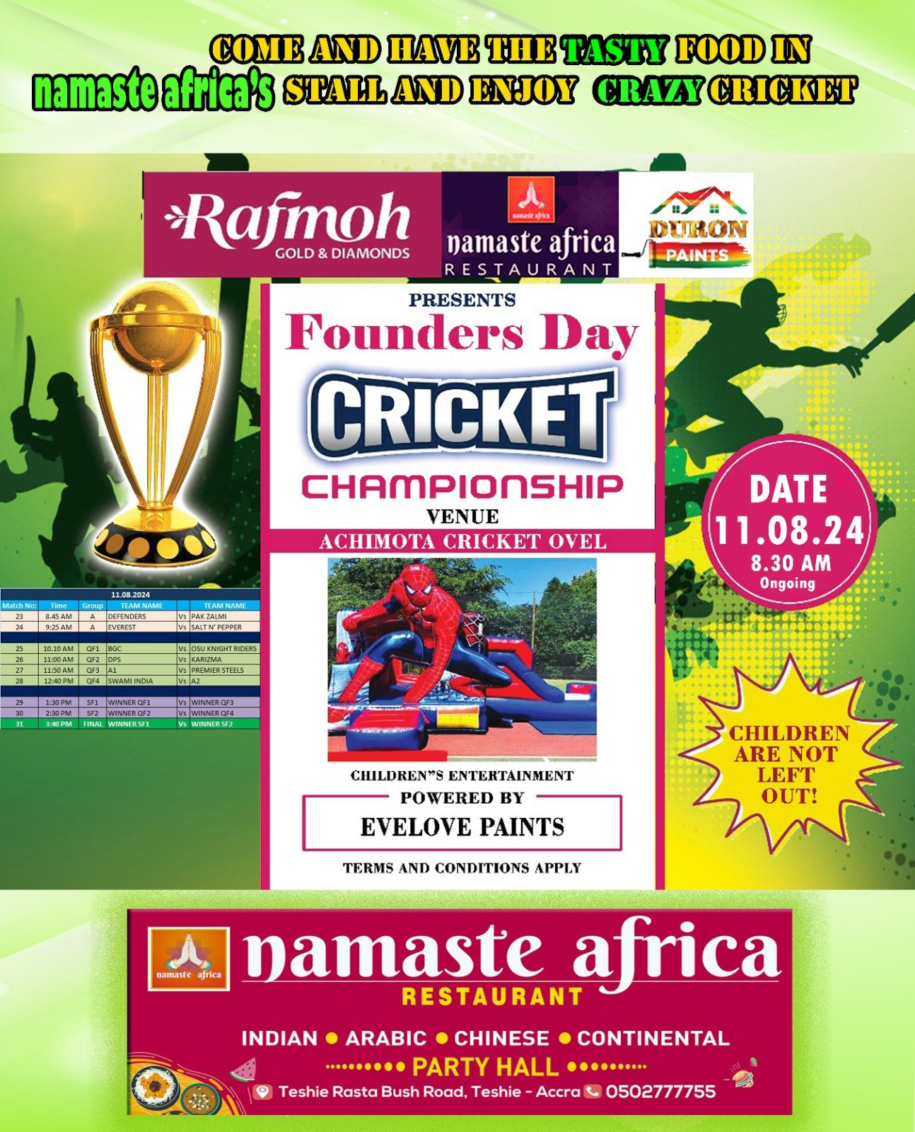 Founders Day Cricket Championship